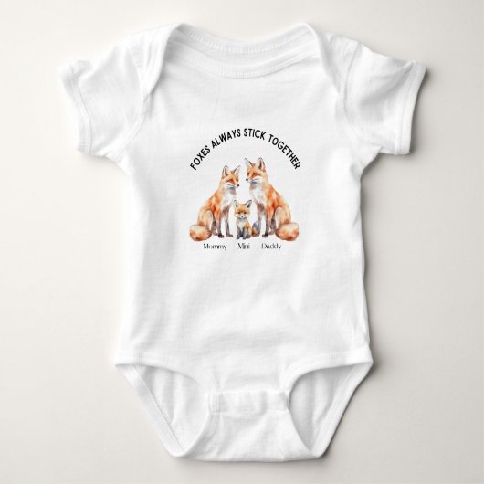 Fox always stick together - baby bodysuit (Voorkant)