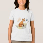  Fox and a butterfly  Tri-Blend Shirt (Voorkant)