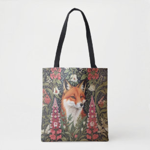 Fox and Foxglove Bloemen William Morris Geïnspiree Draagtas
