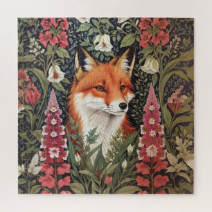 Fox and Foxglove Bloemen William Morris Geïnspiree Legpuzzel