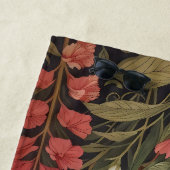 Fox and Foxglove Bloemen William Morris Geïnspiree Strandlaken (In situ)