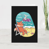 Fox and Rabbit Beach Friends Kaart (Voorkant)