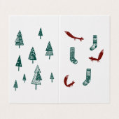 Fox and Tree Christmas Card: Simple (Outside Unfolded)