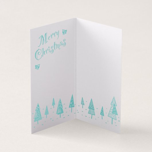 Fox and Tree Christmas Card: Simple (Inside)