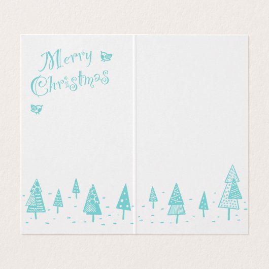Fox and Tree Christmas Card: Simple (Inside Unfolded)
