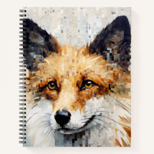 Fox Animal Art Decor Verf Mozaïek Notitieboek