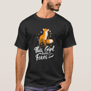 Fox Animal Cute Dit meisje houdt van koeien T-shirt