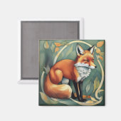 Fox Art Nouveau Magnet (Recto/Verso)