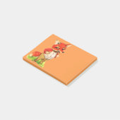 Fox art post-it note gift (Schuin)