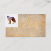 Fox art visitekaartje voor sepia (Achterkant)