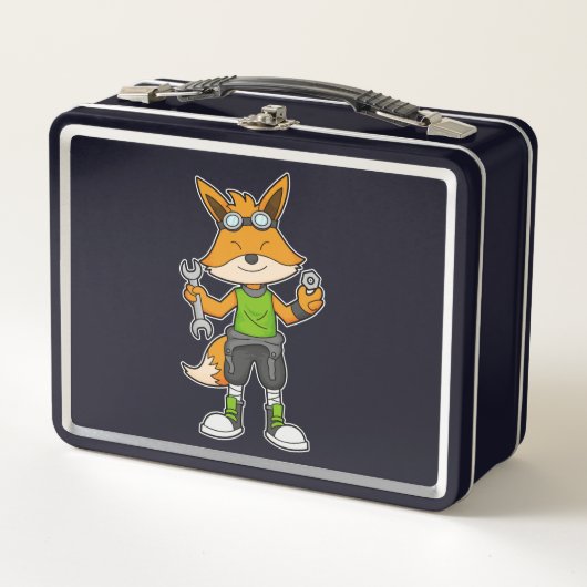 Fox as Mechanic with Wrench & Nut (Voorkant)