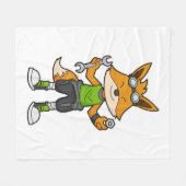 Fox as Mechanic with Wrench & Nut Fleece Deken (Voorkant (Horizontaal))