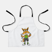 Fox as Mechanic with Wrench & Nut Schort (Voorkant)