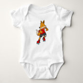 Fox as Skater with Roller skates Romper (Voorkant)