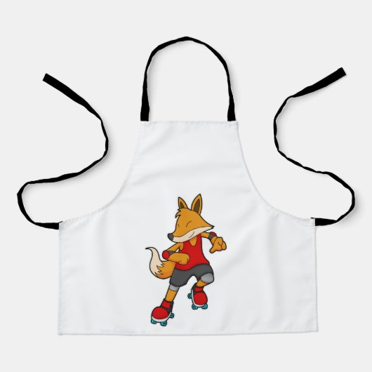 Fox as Skater with Roller skates Schort (Voorkant)