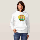 Fox at Poker with Poker chips Hoodie (Voorkant volledig)