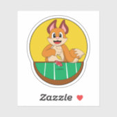 Fox at Poker with Poker chips Sticker (Vel)