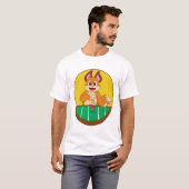 Fox at Poker with Poker chips T-shirt (Voorkant volledig)