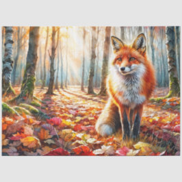 Fox Autumn Forest-Waterverf Tissuepapier