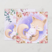 Fox Avec Un Baby shower Bunny Invitation (Devant / Derrière)