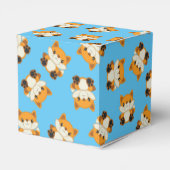 Fox Baby shower Blue Bedankdoosjes (Achterkant)