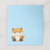 Fox Baby shower Blue Woodland (Buitenkant ongevouwen)