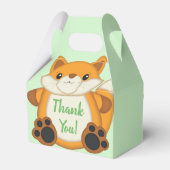 Fox Baby shower Green Bedankdoosjes (Achterkant)