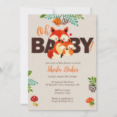 Fox Baby shower Invitation - Baby Fox Invitations Kaart (Voorkant)