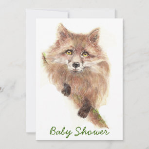Fox Baby shower Kaart
