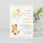 Fox Baby shower per post Kaart (Staand voorkant)