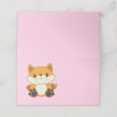 Fox Baby shower Roze (Buitenkant ongevouwen)