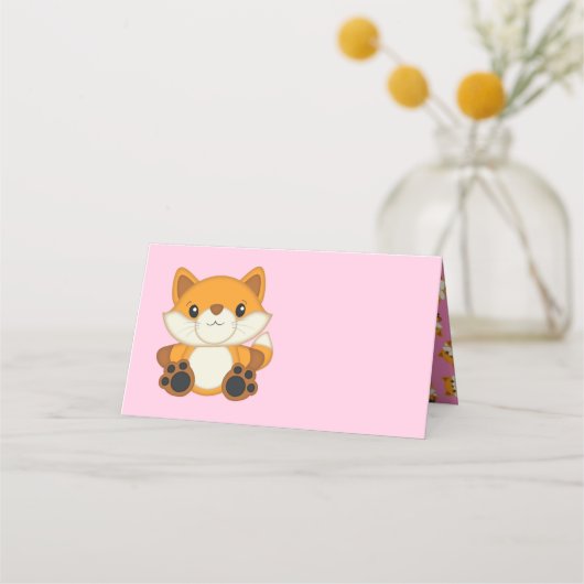 Fox Baby shower Roze (Voorkant)