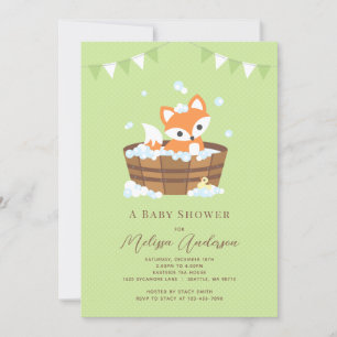 Fox Baby shower Uitnodiging
