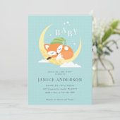 Fox Baby shower Uitnodiging (Staand voorkant)