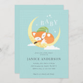 Fox Baby shower Uitnodiging (Voorkant / Achterkant)
