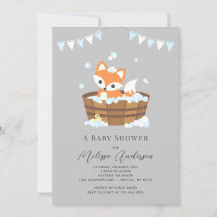 Fox Baby shower Uitnodiging