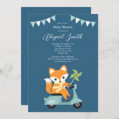 Fox Baby shower Uitnodiging (Voorkant / Achterkant)