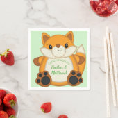 Fox Baby shower Woodland Animal Servet (Insitu)