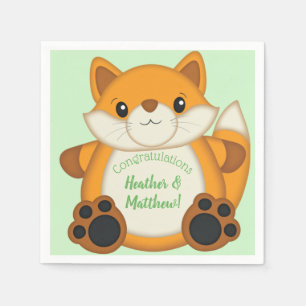 Fox Baby shower Woodland Animal Servet