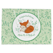 Fox Baby shower Woodland Animals Groot Cadeauzakje (Achterkant)