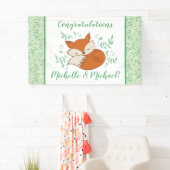 Fox Baby shower Woodland Animals Spandoek (Insitu)