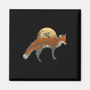 Fox Beauful Animal Herfst Tree Forest Fox Magneet
