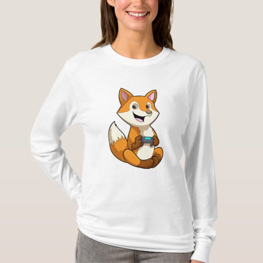 Fox bij afspelen met controller t-shirt (Voorkant)