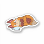 Fox bij drogen sticker (Voorkant)