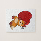 Fox bij liefde met hart legpuzzel (Horizontaal)