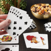 Fox bij liefde met hart pokerkaarten (Insitu)