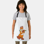 Fox bij Muziek met Flute.PNG Schort (Insitu)