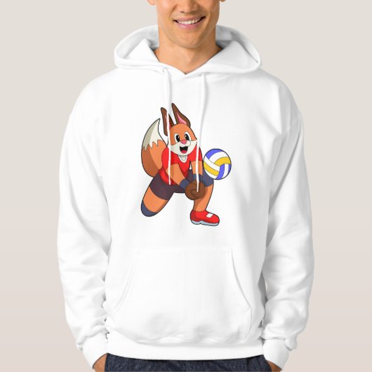 Fox bij volleybalsport hoodie (Voorkant)