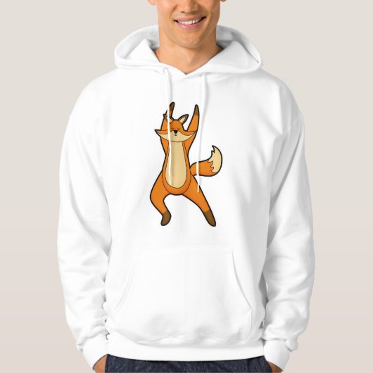 Fox bij Yoga Stretching Hoodie (Voorkant)
