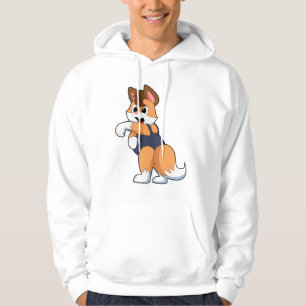 Fox bij zwemmen met zwempak hoodie